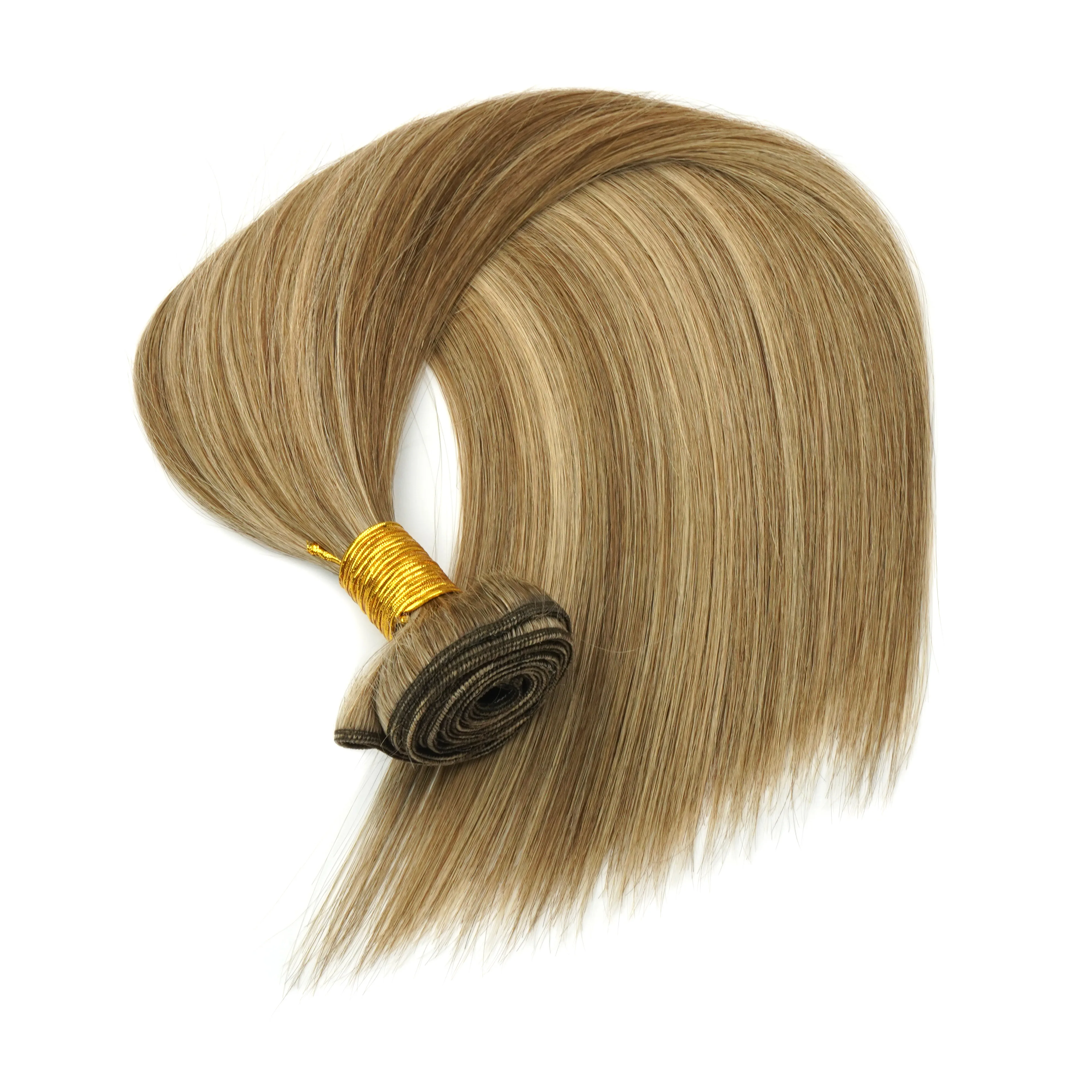 Original European Best Quality Double Drawn Russian Remy Human Hair Weft Virgin Cuticle Aligned Weft Hair Extensions