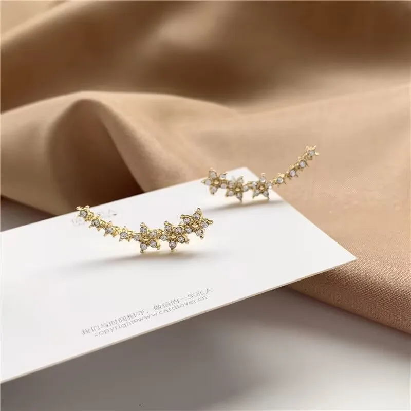 Top Selling senior minority sense star studs cool quality earrings simple with sweet and lovely ear raft