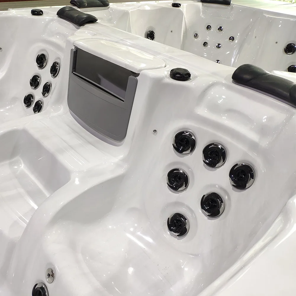 Сверхдлинный глубокий бесконечный бассейн 10 м, джакузи с 82 струями и противотеками