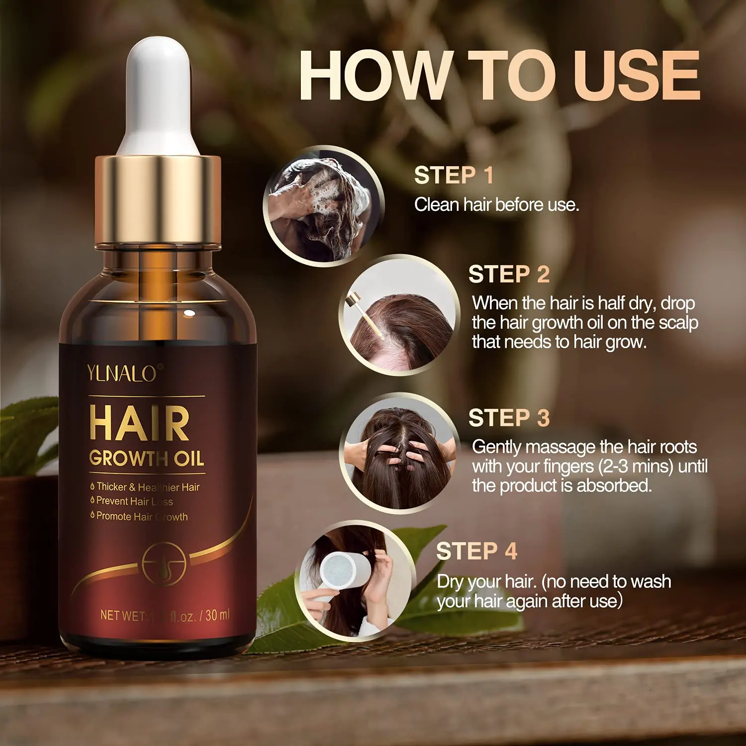 Hot amazon sale Hair Growth Oil Regrowth Stop Hair Loss Biotin hair growth serum