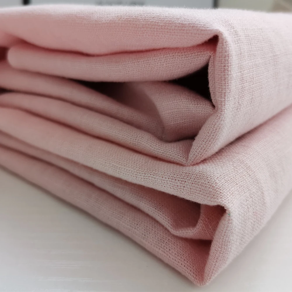2022 HOT Product 55% Linen And 45% Cotton Mix Plain Dyed Custom Color Fabric For Fashionable Suit Density 44*38 Yarn 8*8
