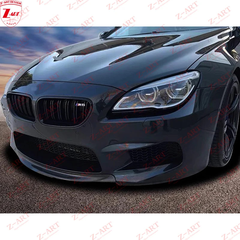 Z-ART 2011-2018 M6 Carbon Fiber Front Chin For BMW F06 F12 F13 Carbon Fiber Front Lip Spoiler For BMW M6 F06 F12 F13 Car Parts