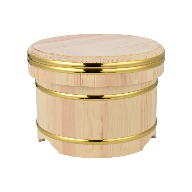 2023 HOT Wooden Cask cover band sushi Rice bucket Insulation barrel Wooden rice tub