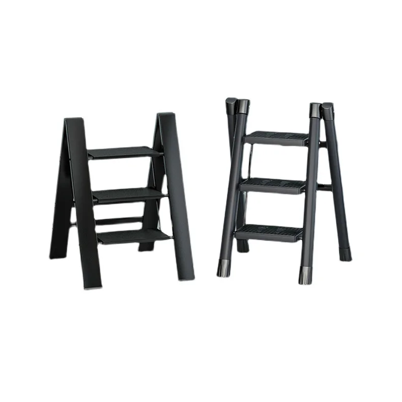 Foldable 3 part folding step ladder scaffolding aluminum extension platform telescopic aluminum ladders