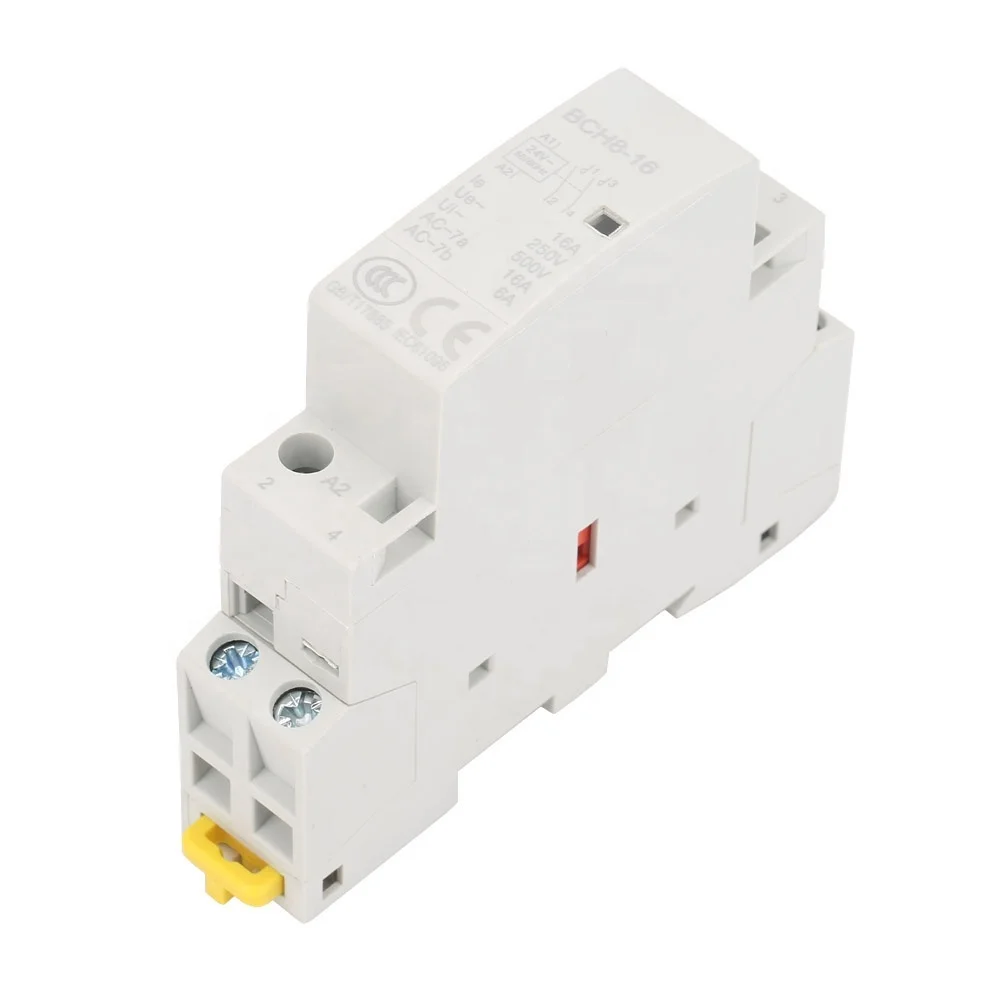 2P 16A 24V 2NO 50/60HZ Din Rail Household AC Contactor High Quality