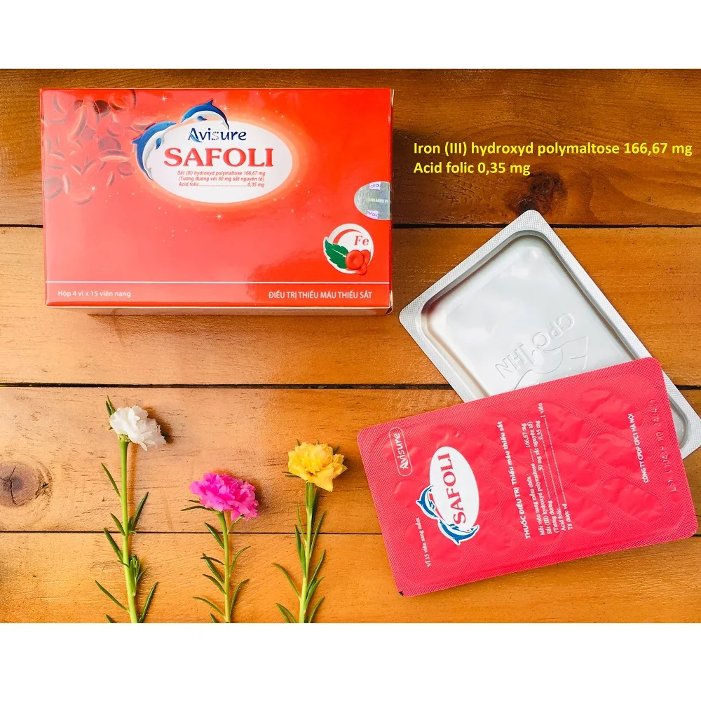 
Soft capsule Organic Ferrous Complex plus Folic Acid for Pregnancy and Children Iron III hydroxyde polymaltose Health supplement 