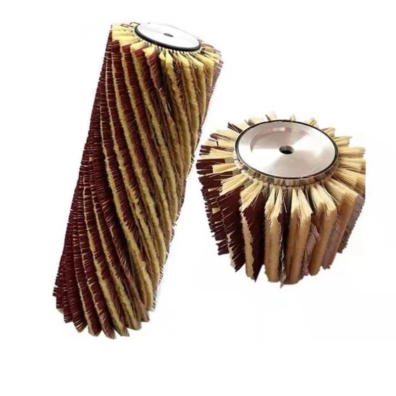 Customized  Sisal Polishing and Sanding Drums Nylon Roller Sisal Hemp Brush for Wood Furniture Polishing