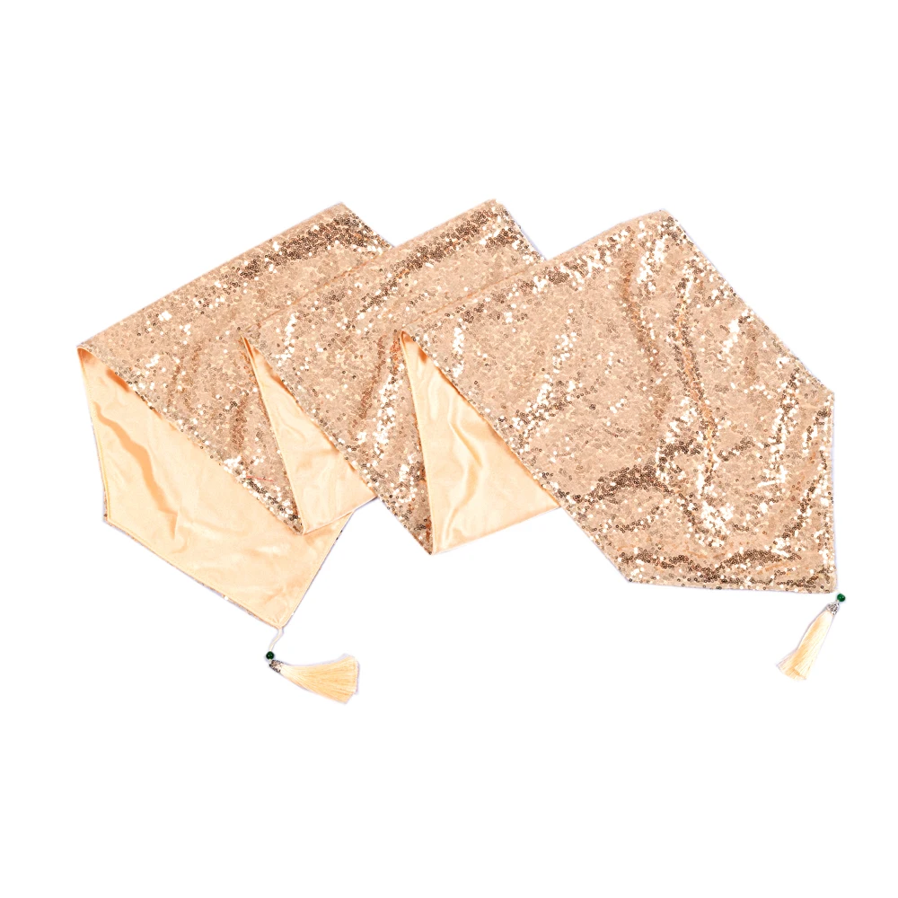 New hot sale gold xmas luxury sequin table runner