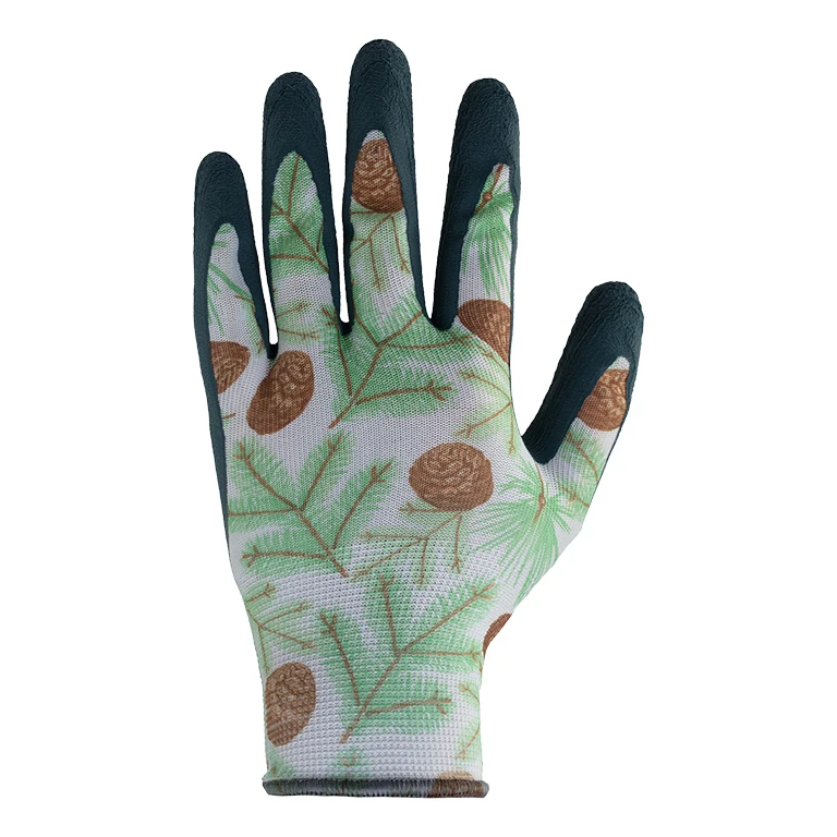 Planting Use Polyester Coated Foam Latex Gloves for Work Farming
