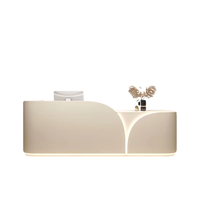 Современная Роскошная прямоугольная Белая светодиодная лампа BOBIAO со стойкой регистрации мебель для гостиничного салона стойка больницы