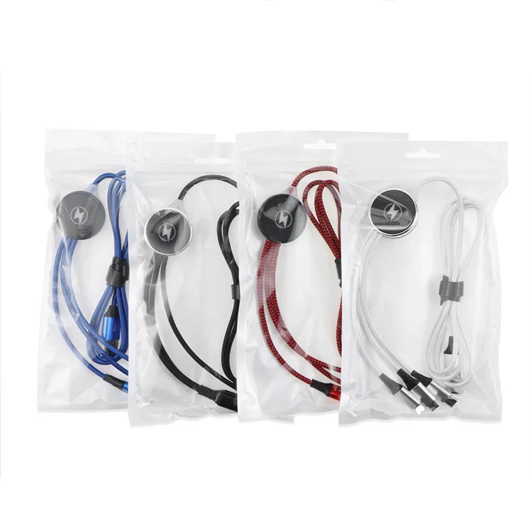 iStapromo Gifts Custom Led 3in1 Charging Cord 1M Glow Light LOGO Multi USB 3 in 1 Charging Cable High quality pure copper core