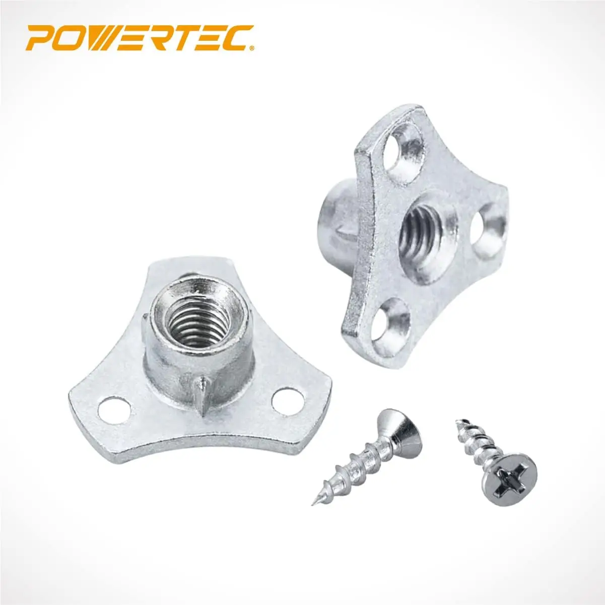 Screw-On Tee Nuts for Bolts and Stem Caster Wheels Threaded Inserts for Wood Working