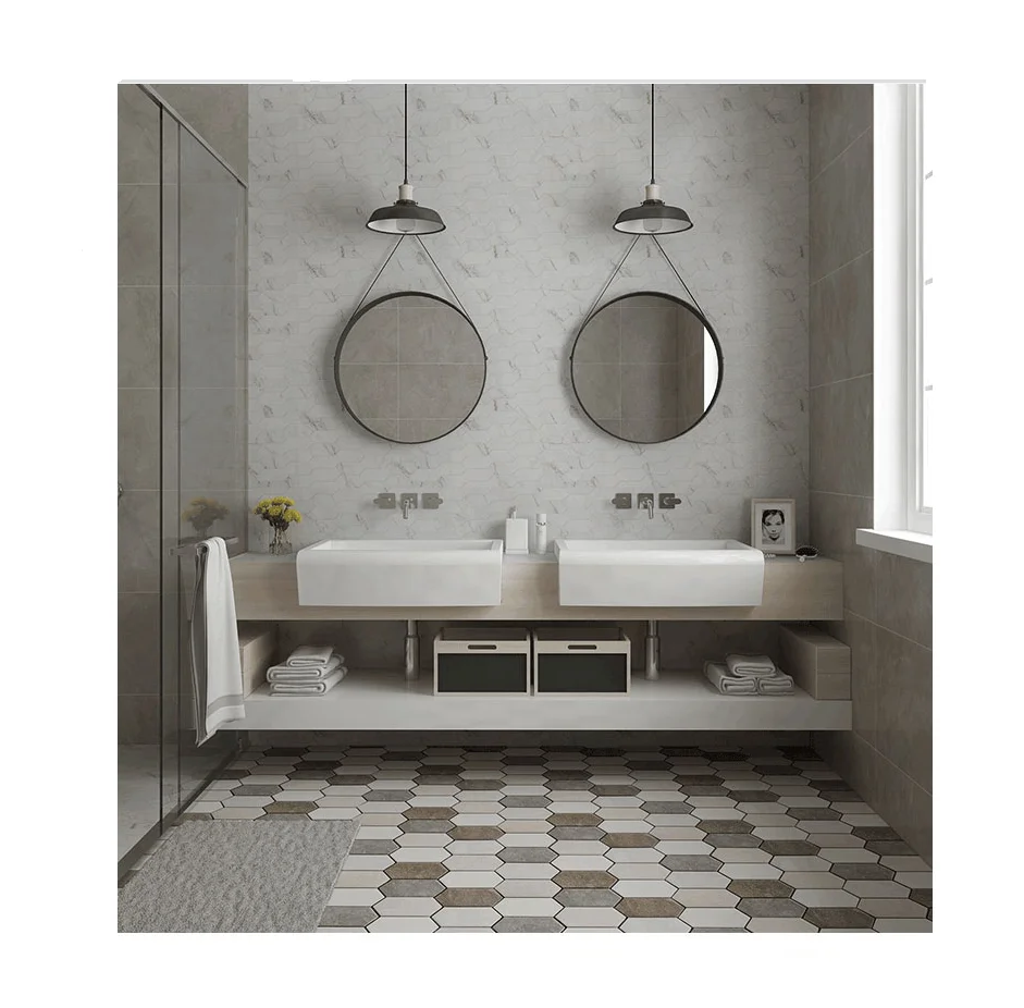 
Cheapest Price Glazed Marble Mosaic Wall and Floor Tiles Hexagon 