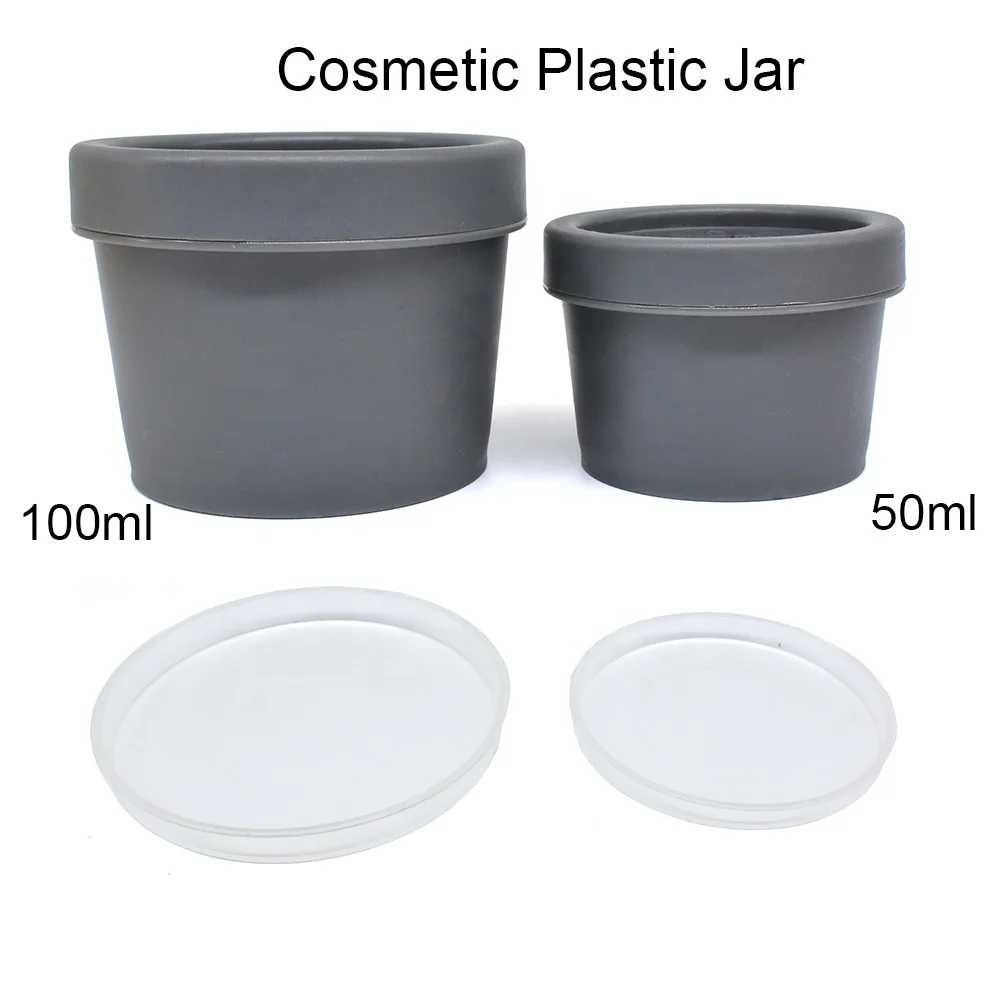 50ml 100ml wide mouth cosmetic jar colorful plastic cream container pot with round dome used for body lotion shampoo bath salt