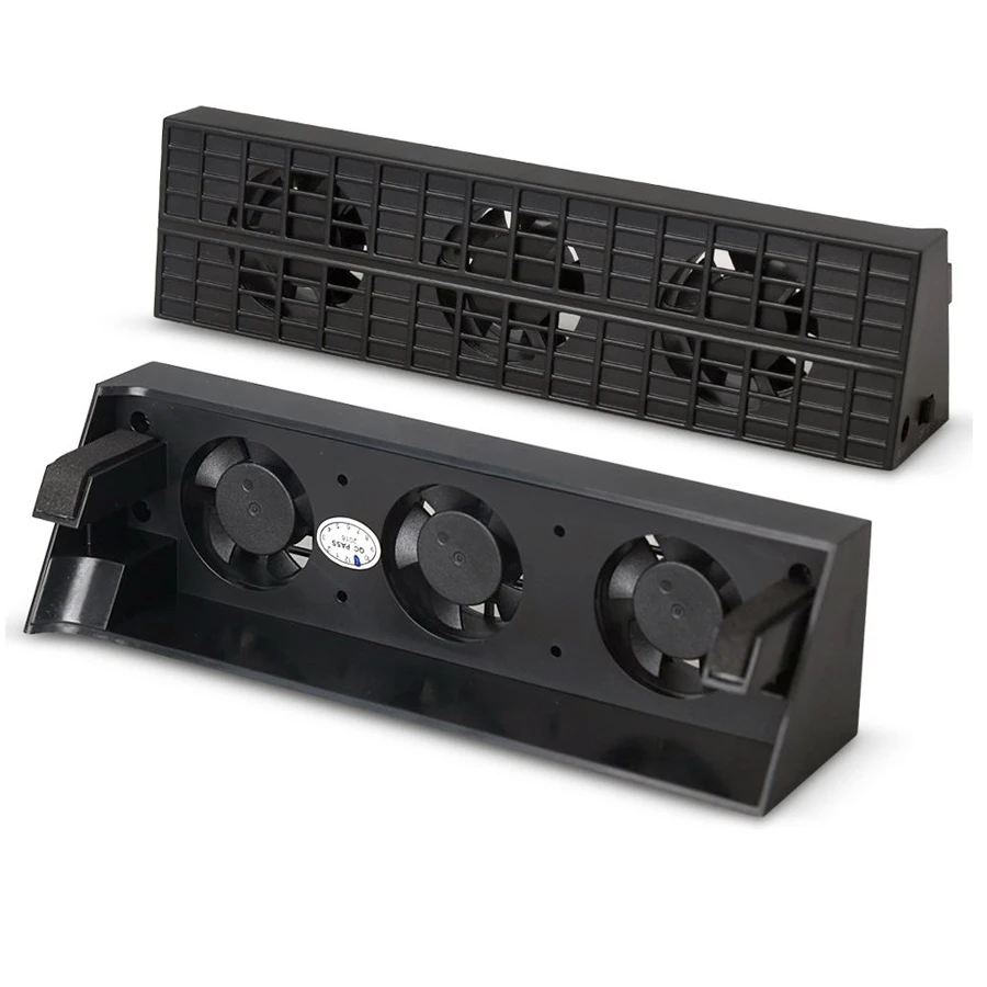 2 in 1 PS4 Slim Vertical Stand + Fast Cooler Cooling Fan for Sony Playstation 4 Play Station 4 Console PS 4 Games Accessories