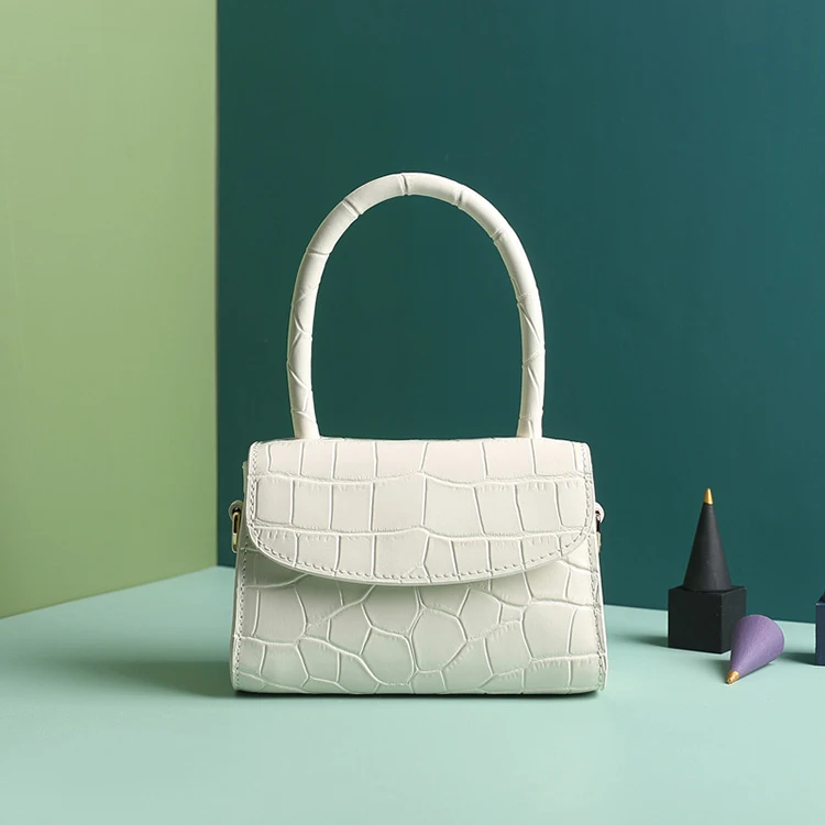 material customized genuine leather Crocodile Pattern Satchel luxury Mini Ladies Hand Bags coin lipstick with sling