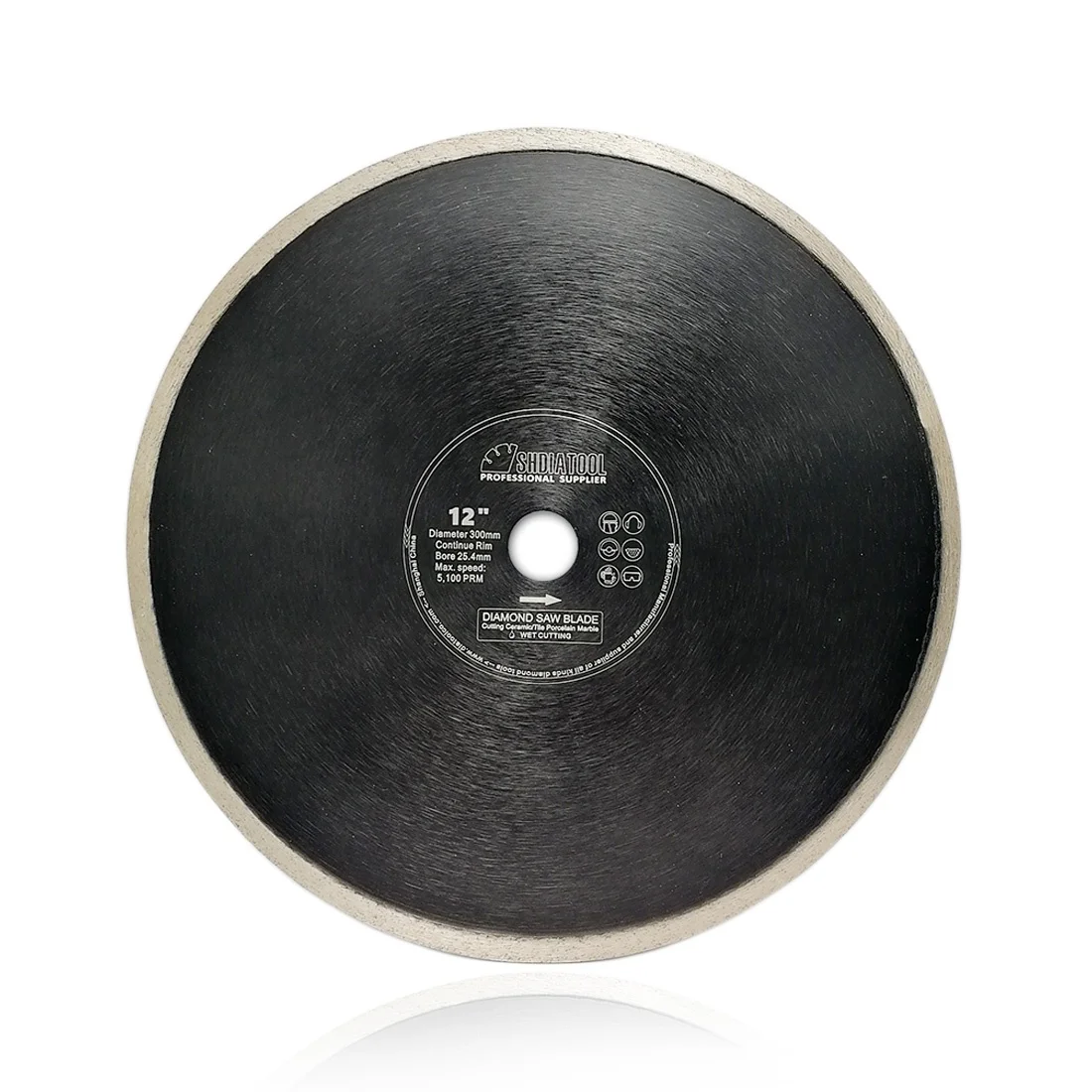 8'-14' Sharping Sintered Diamond Continuous Rim Diamond Saw Blade Tiles Cutter for General Purpose cutting with Water