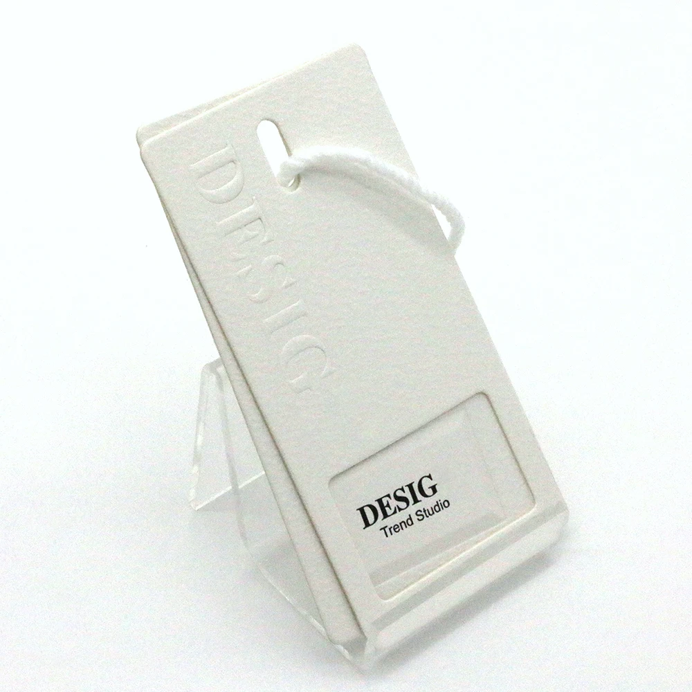 Пользовательский логотип с тиснением, оптовая продажа подвесных бирок для игрушек, сумок, одежды и другого текстиля