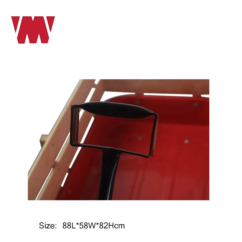 
Amazon hot selling Kids Wood and Steel Wagon All Terrain Pulling Play Cart Children Wagon Stroller 