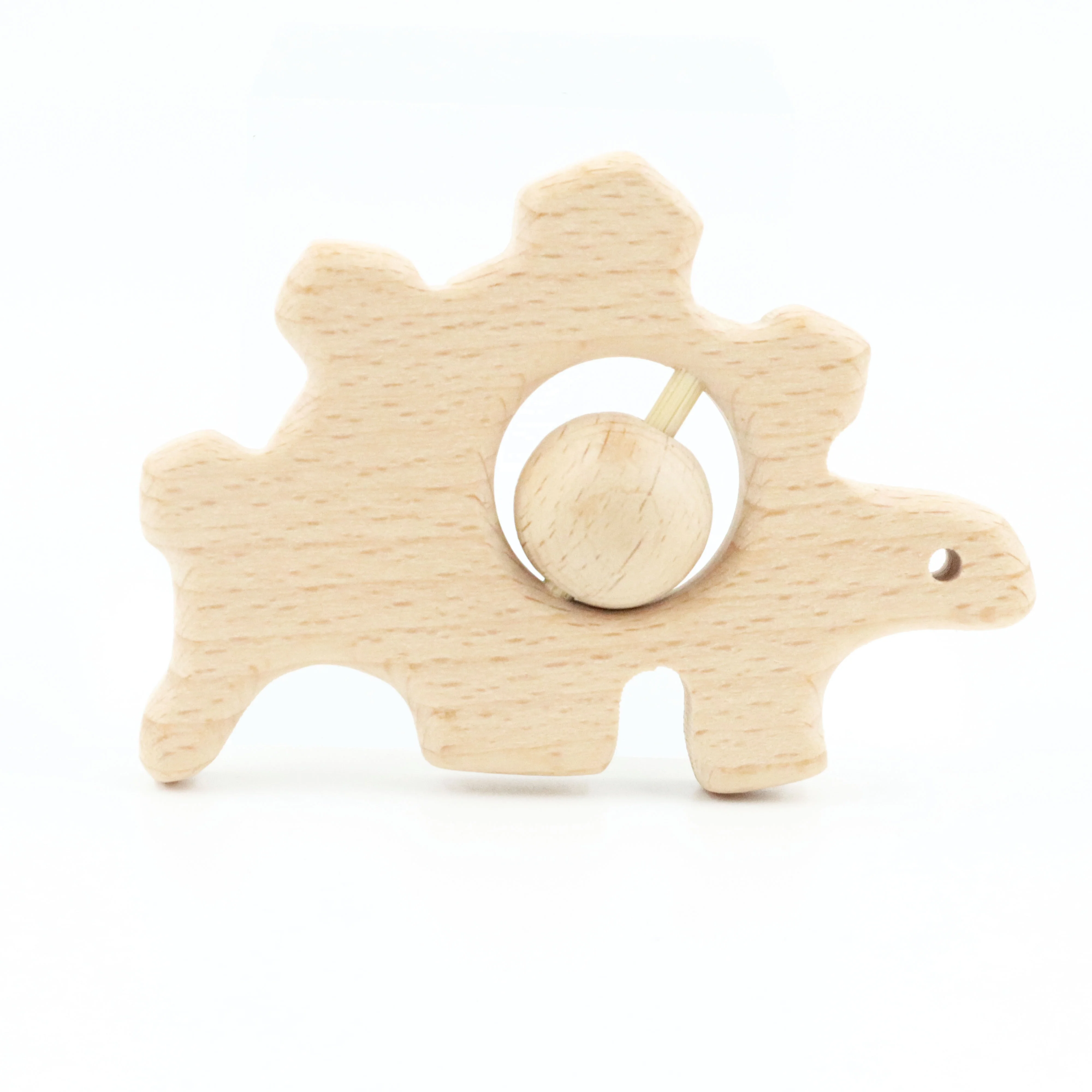 Милый сенсорные деревянный Прорезыватель для зубов при прорезывании зубов игрушечных колец