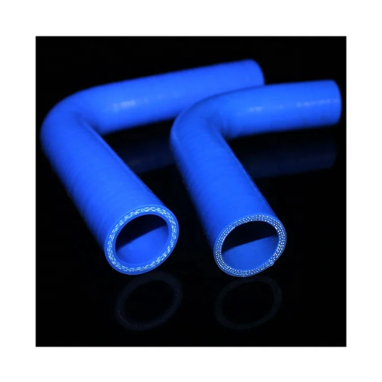 OEM high quality blue vacuum flexible braided reducer 45 90 135 degree car elbow silicone rubber hose