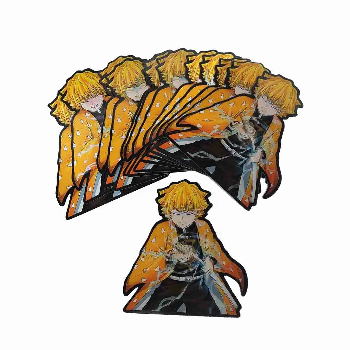 Hot sale Dragon Ball /  Demon Slayer/Attack on Titan 3D cute  Sticker for Car Window 3D Japanese Anime Figure Sticker