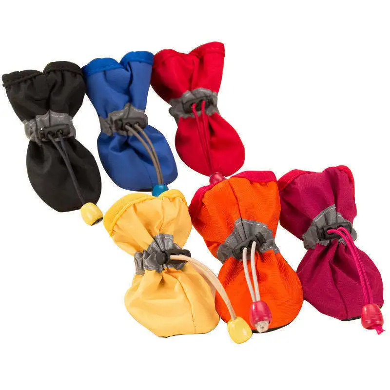 4pcs/set Waterproof Pet Dog Shoes Anti-slip Rain Snow Boots Footwear Thick Warm For Small Cats Puppy Dogs Socks Booties