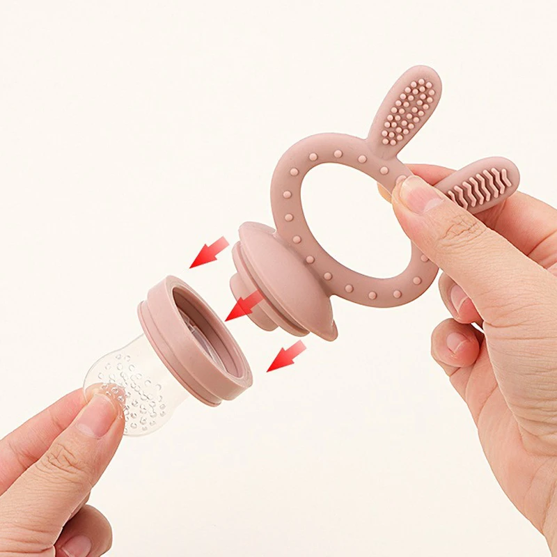 Bpa-free baby products Teething nipples Healthy material Silicone Safe Use baby fruit feeders Pacifier Baby feeders