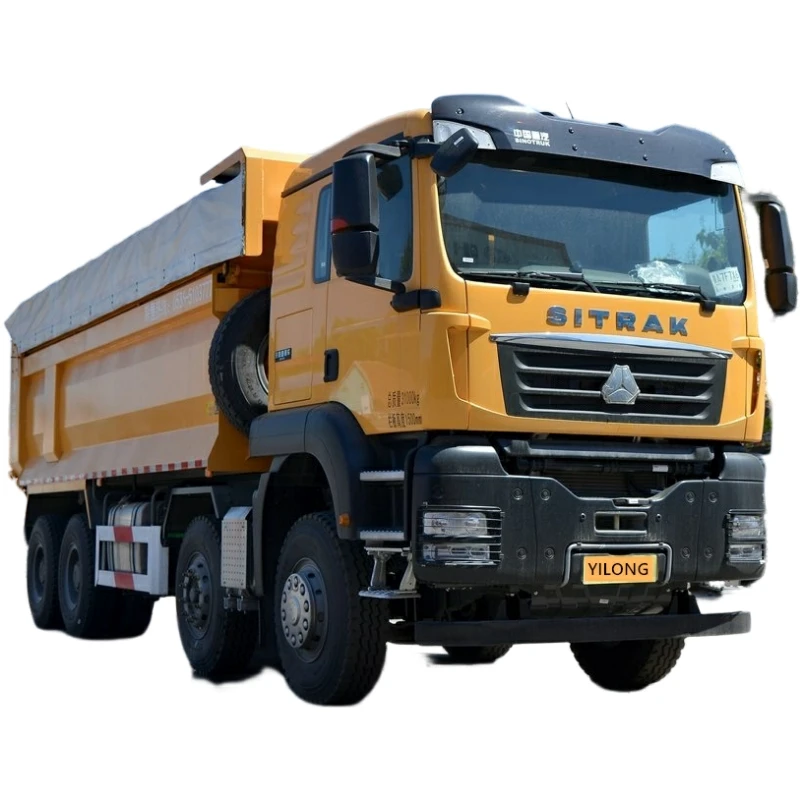 High-quality Sinotruk Shandeka has four wheels in front and eight wheels behind.8x4 dump truck