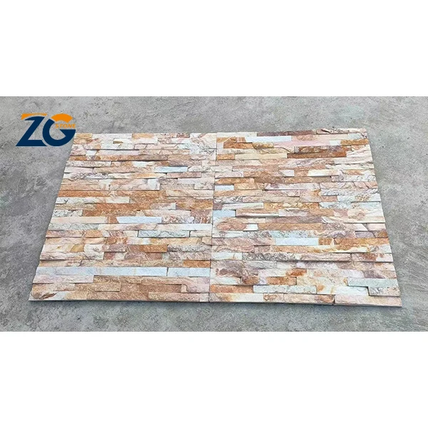 ZGSTONE Culture Stone Veneer Ultra Thin Grey Natural Stone Slate Wall Tiles Panel For Decorative Interior Fireplace