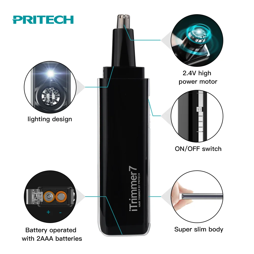 Электрический триммер для волос в носу и ушах от китайского поставщика PRITECH