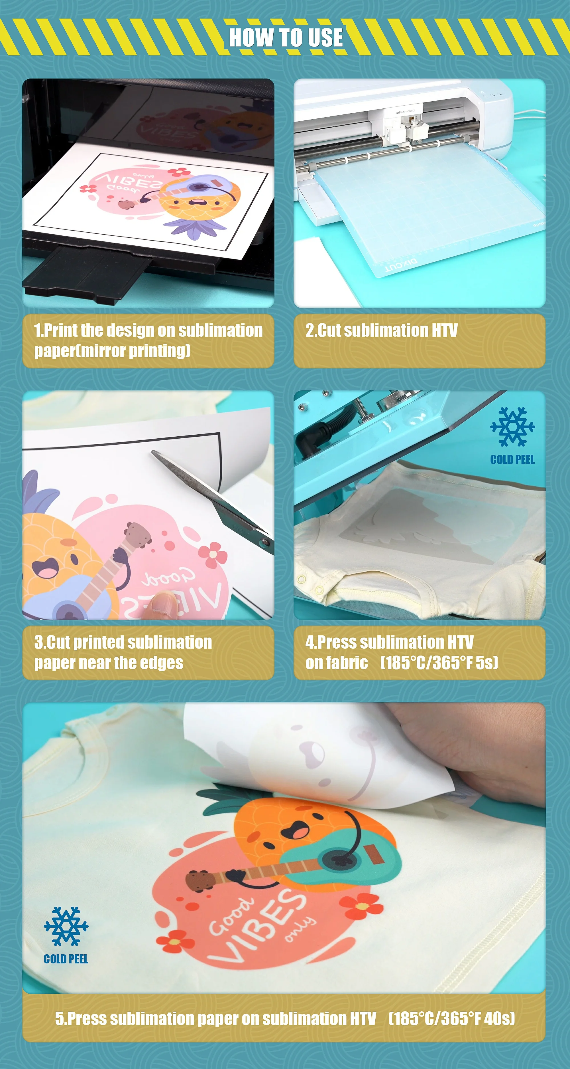 YESION Wholesale Clear Sublimation HTV for Light Color Fabric sublimable textile vinyl htv sublimation vinyl