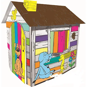 DIY toys indoor playhouse rocket cardboard play house rocket paper house