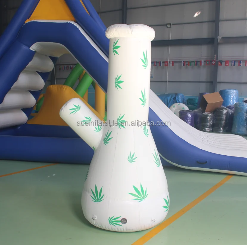 Outdoor advertising Inflatable Giant inflatable smoke beaker water pipes model Smoking Bongs Balloons inflatable beaker bong