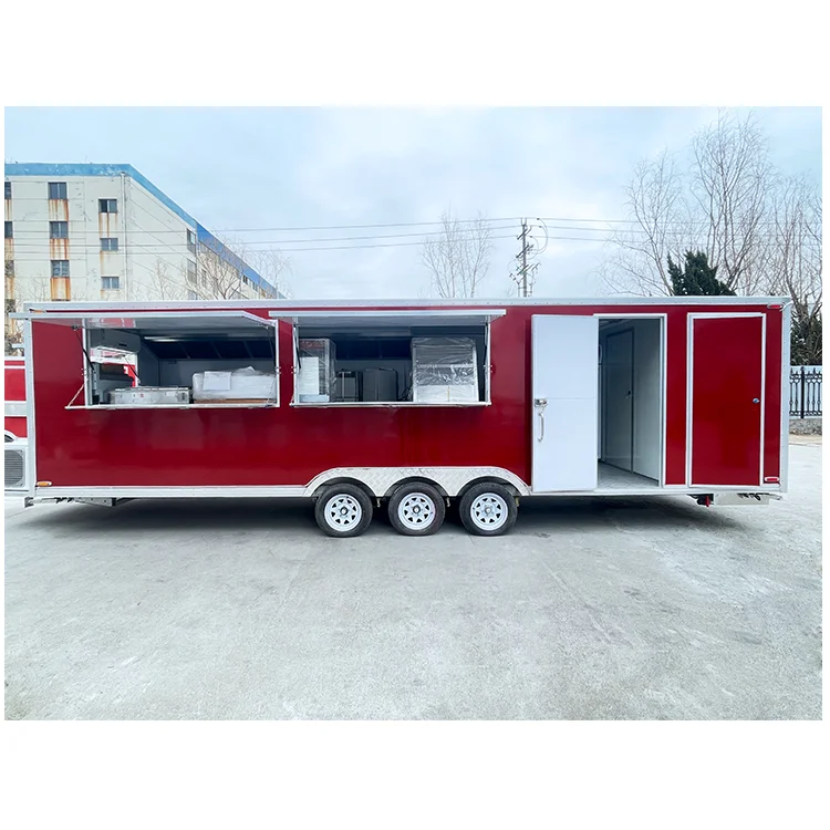 Ice Cream Truck Pizza Coffee Cart Catering Concession Trailer BBQ Vintage Food Truck With Full Kitchen