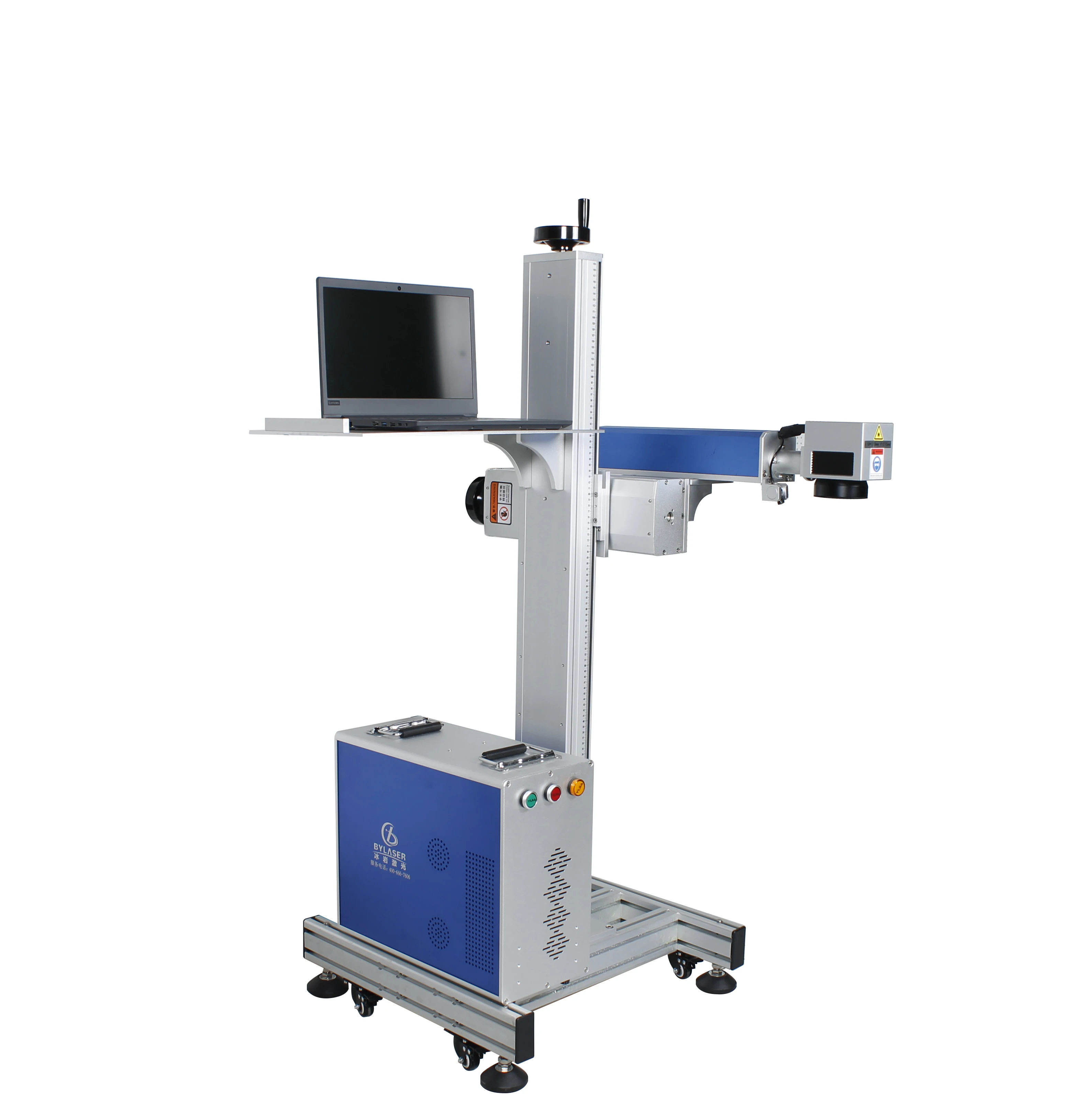 Auto Online Flying 30W 50w Fiber Laser Marking Machine Date Batch Code Laser Printer for Package Boxes Cable Wire PP PVC Tube