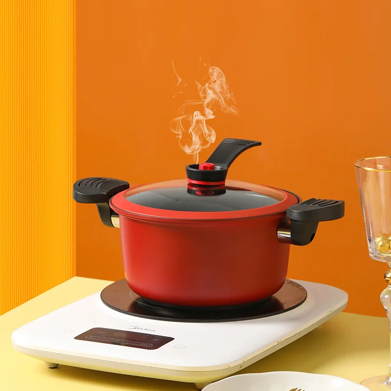 New Color 3.5L Multifunction Low pressure cooker stainless steel Soup Pot Household nonstick Cookware Micro Pressure Cooker