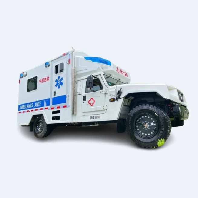 Newly Developed Part-time Four-wheel-drive Ambulance Double Fuel tank diesel Euro 6 cummins Engine Medical Cars