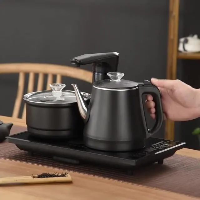 Hotel-Style 1.0 L Stainless Steel Electric Kettle with Boil Dry Protection Home Appliance for Tea & Coffee Includes Two Mugs