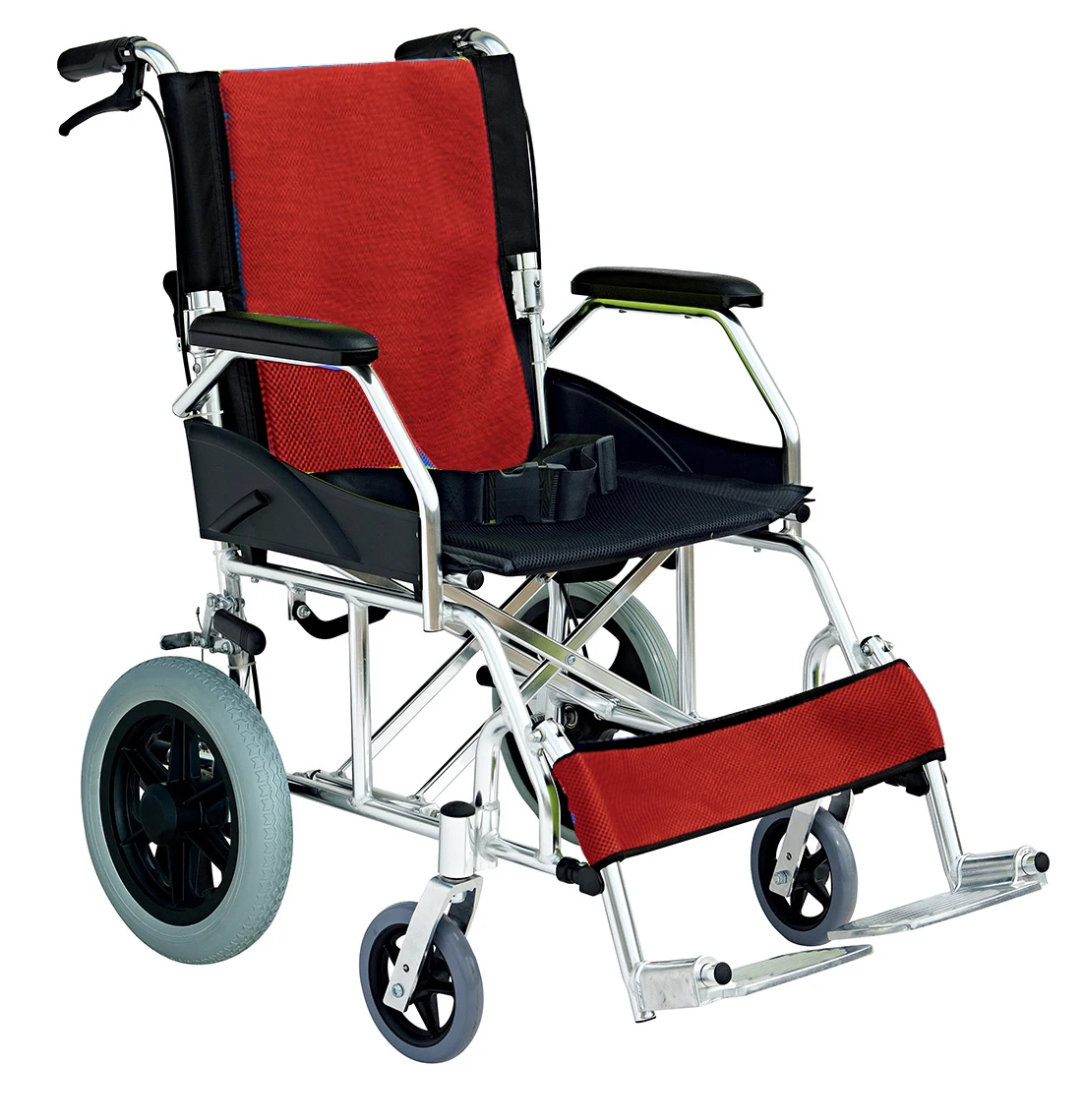 High Quality Lightweight ALUMINUM WHEELCHAIR easy carry transport outdoor chair soft seat aluminum wheelchair
