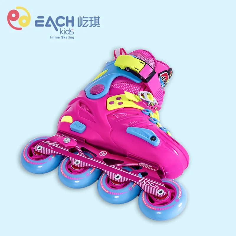 High Quality and Cheap Roller Skates Shoes Patines for Kids 4 Wheel EACHkids Aluminum Alloy Frame High Rebound 82A PU