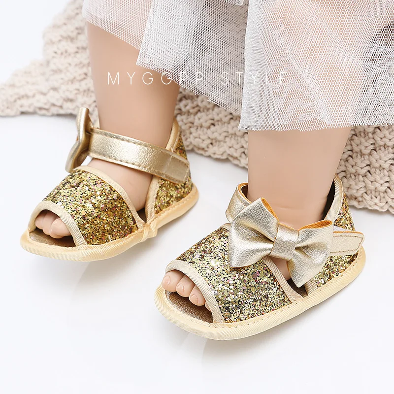 2020 summer bowknot cute toddler infant golden girls baby dress shoes kids sandals