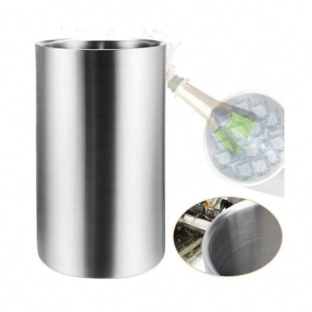 Summer Stainless Steel Double Wall Champagne Bottle ice cooler ice bucket wine cooler