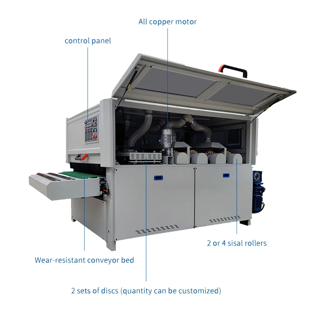 Auto Solid Wood Mdf Door Cabinet Buffing Sander Woodworking Polishing Brush Sanding Polish Washing Sand Machine Sander For Wood