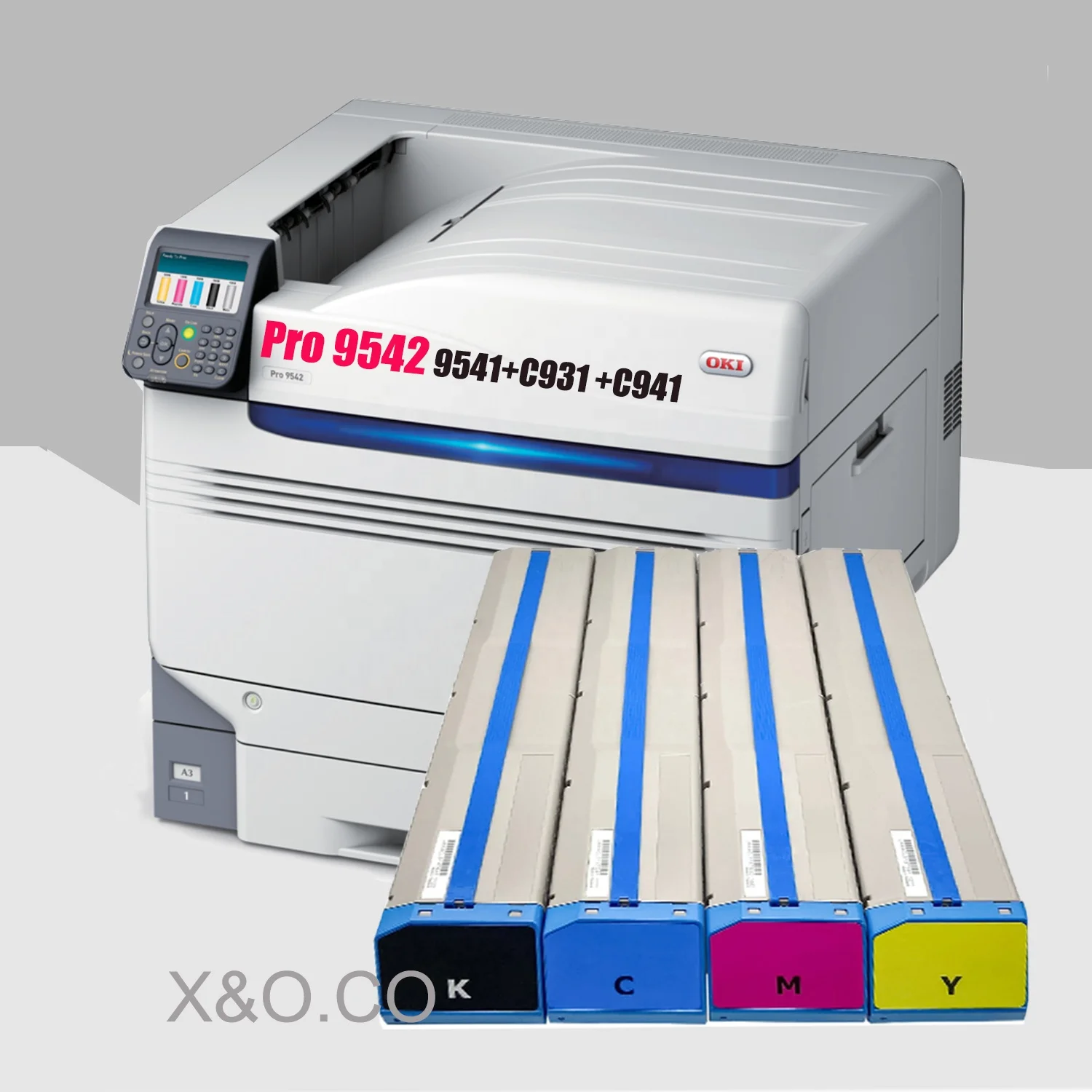 X&O Premium Compatible Printer Toner Cartridge OKI Pro 9542/9541/9431/C911/931/844/833/C650/532/B412/B721dn MC873 Pro9542