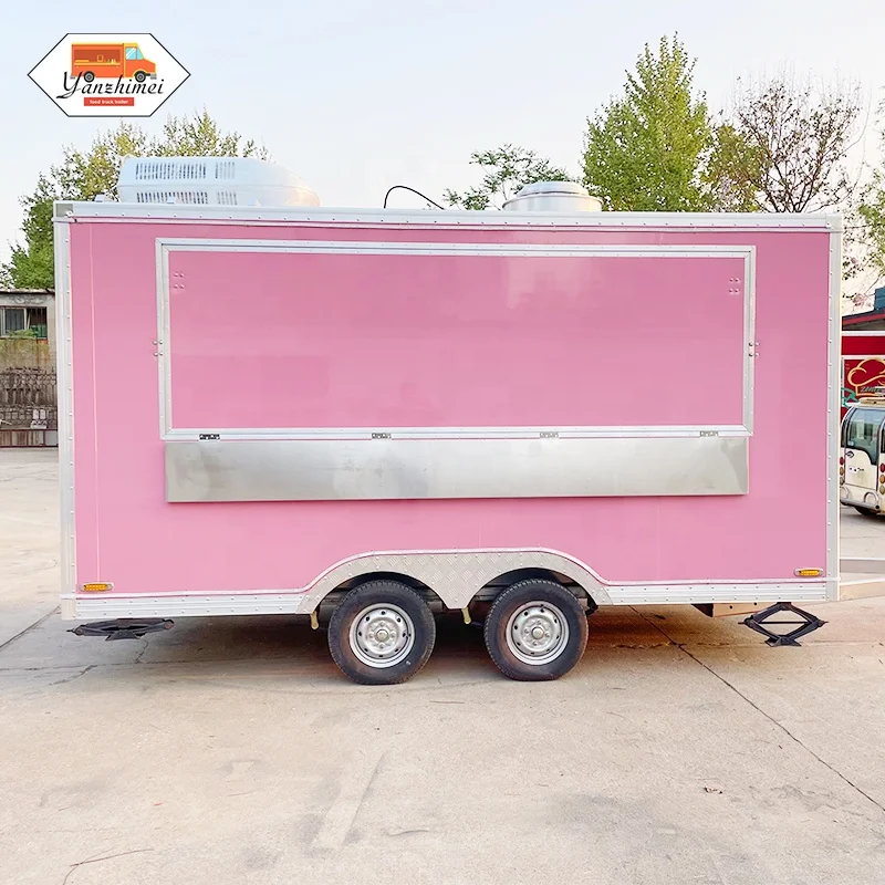 YANZHIMEI Best selling AU Standard Concession Trailer Cart with Grill Fryer Cheap Mobile Food Trailer Price For sale