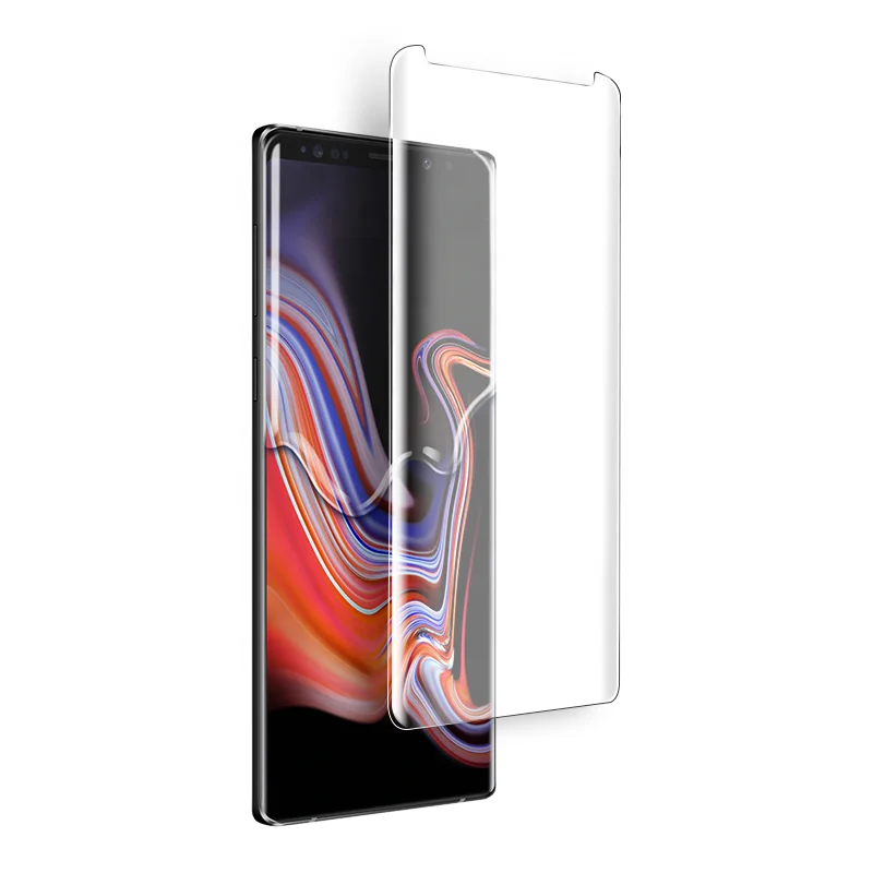 Ransheng 3d изогнутые закаленное стекло УФ полный жидкий клей склеивание для Samsung Note9 экран протектор