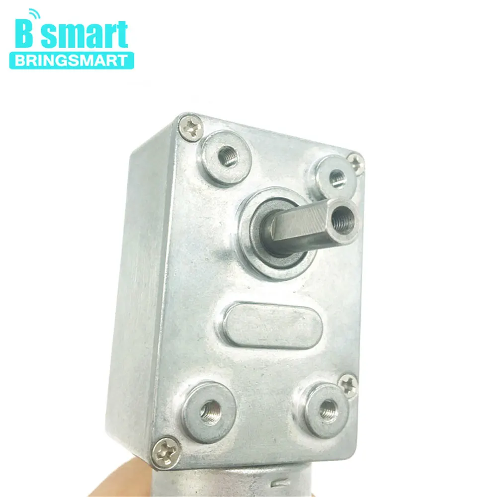 Bringsmart JGY-370 6V 12v high torque self-locking 24 v low noise dc traction motor with worm gear motors free energy generator