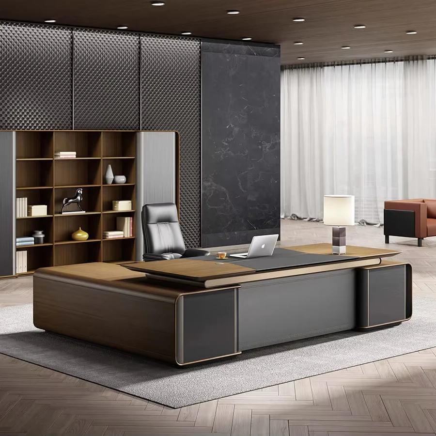 МДФ доска минимализм офисный менеджер Исполнительный Мебель Столы деревянный стол набор