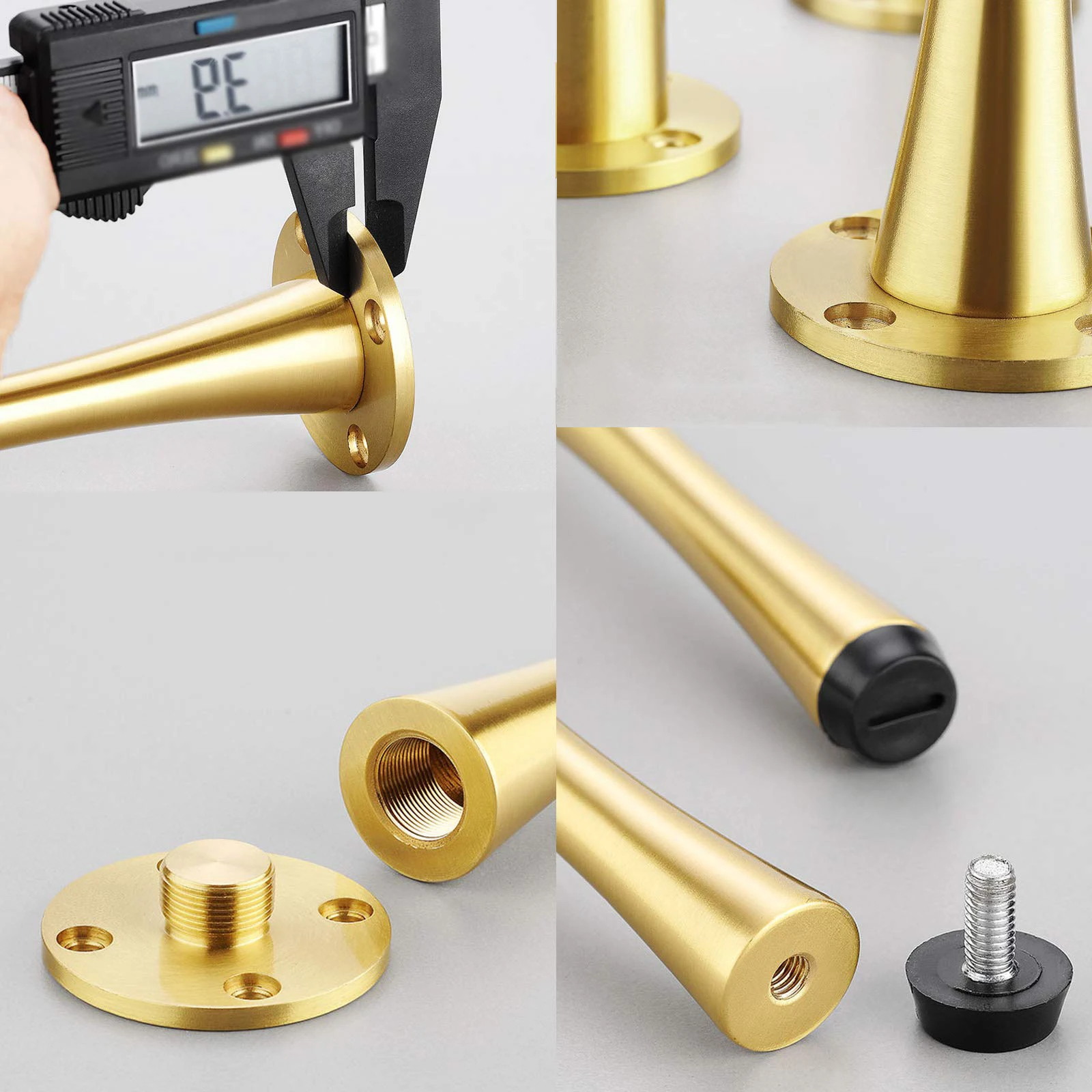 Furniture Accessories Modern Design Metal Adjustable Cabinet Legs Gold Copper Coffee Table Legs Sofa Legs Adjustable